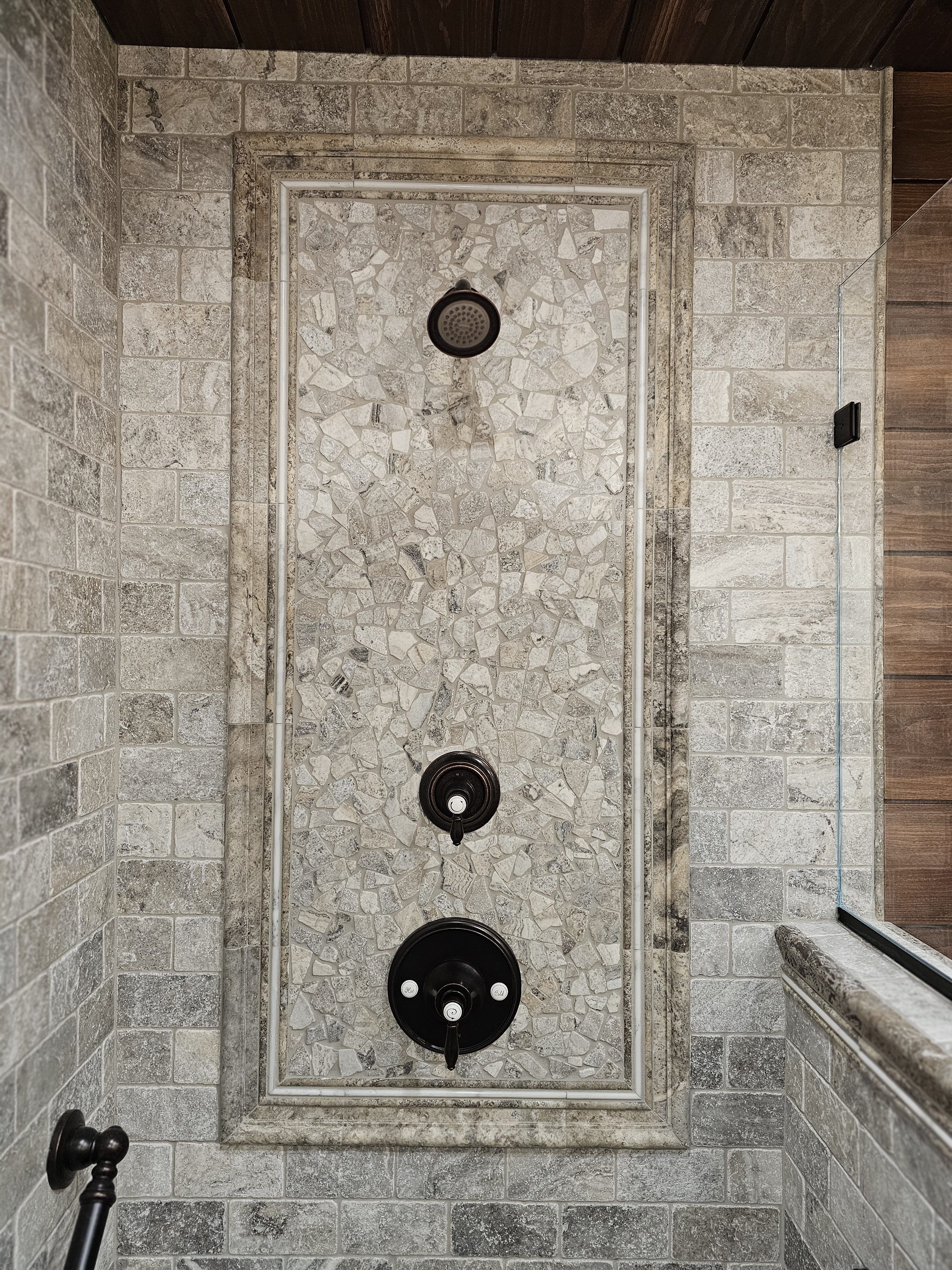 Bathroom remodel. Tile installation.
